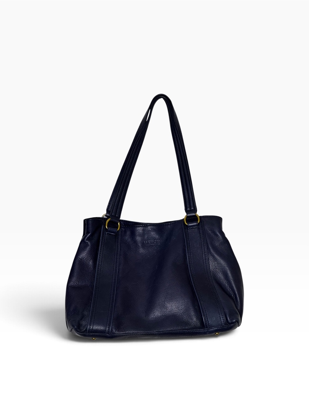 American Leather Co. Val Perfect Satchel, EUC, Navy